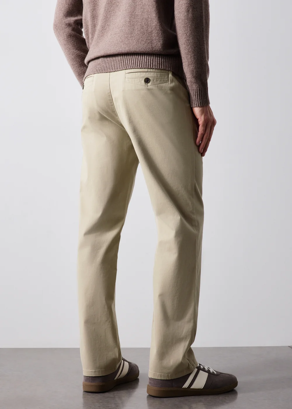 Lincoln Stone Belted Chino Trousers - 32 R Image 2