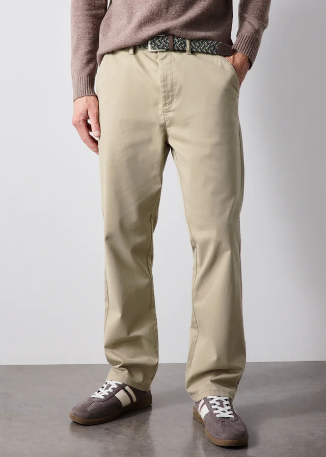 Lincoln Stone Belted Chino Trousers