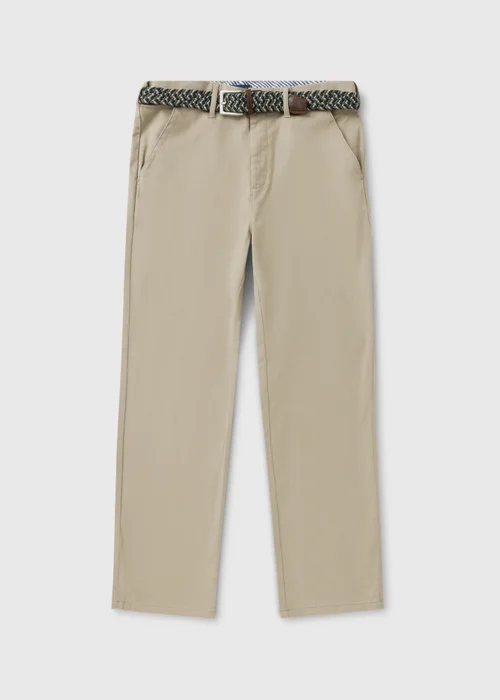 Lincoln Stone Belted Chino Trousers - 32 R Image 3