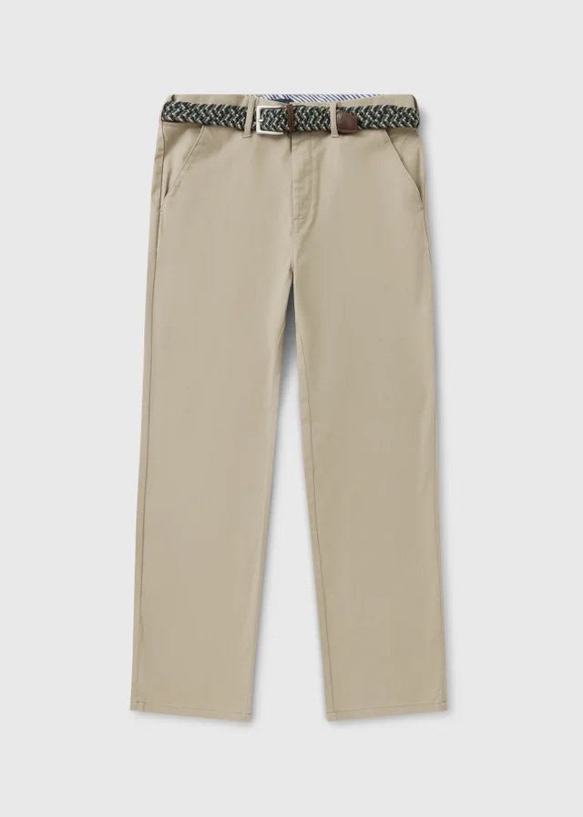 Lincoln Stone Belted Chino Trousers
