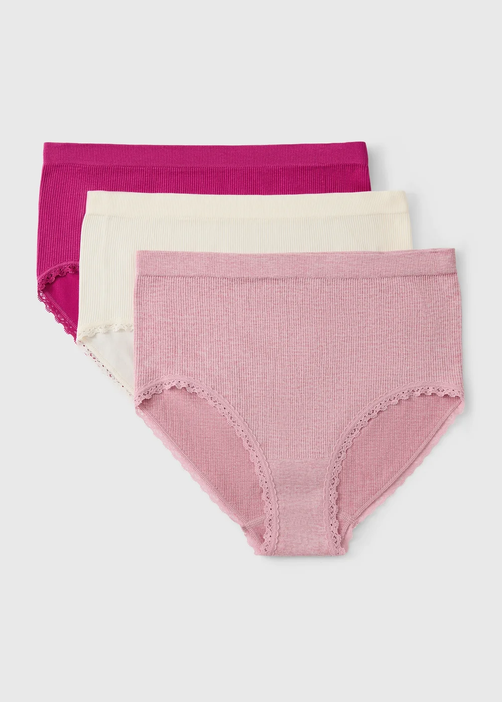 3 Pack Pink Full Brief Knickers - S Image 1