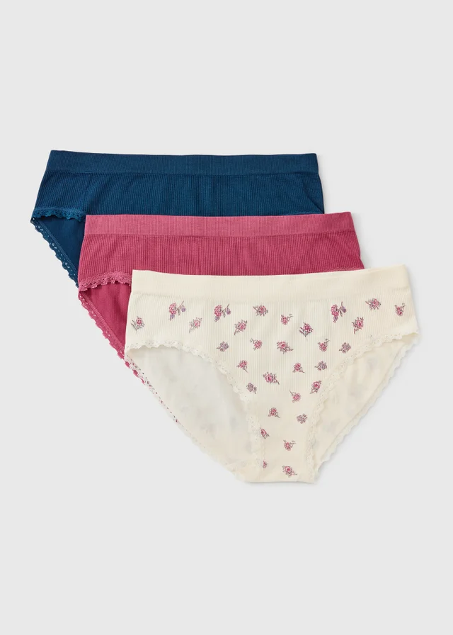 3 Pack Floral Midi Knickers