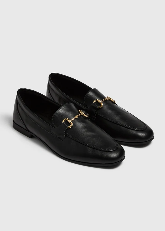 Black Metal Bar Loafers