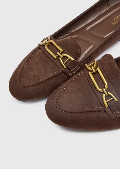 Chocolate Brown Detail Loafer - 4 Image 2