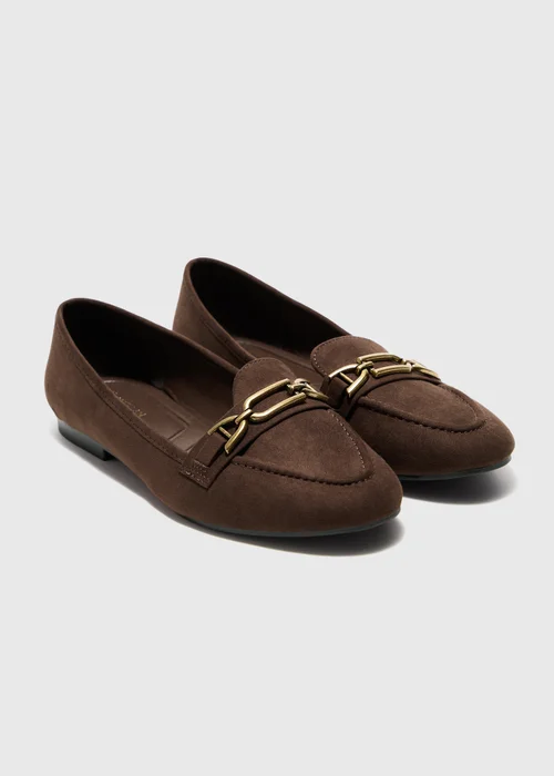 Chocolate Brown Detail Loafer - 3 Image 3