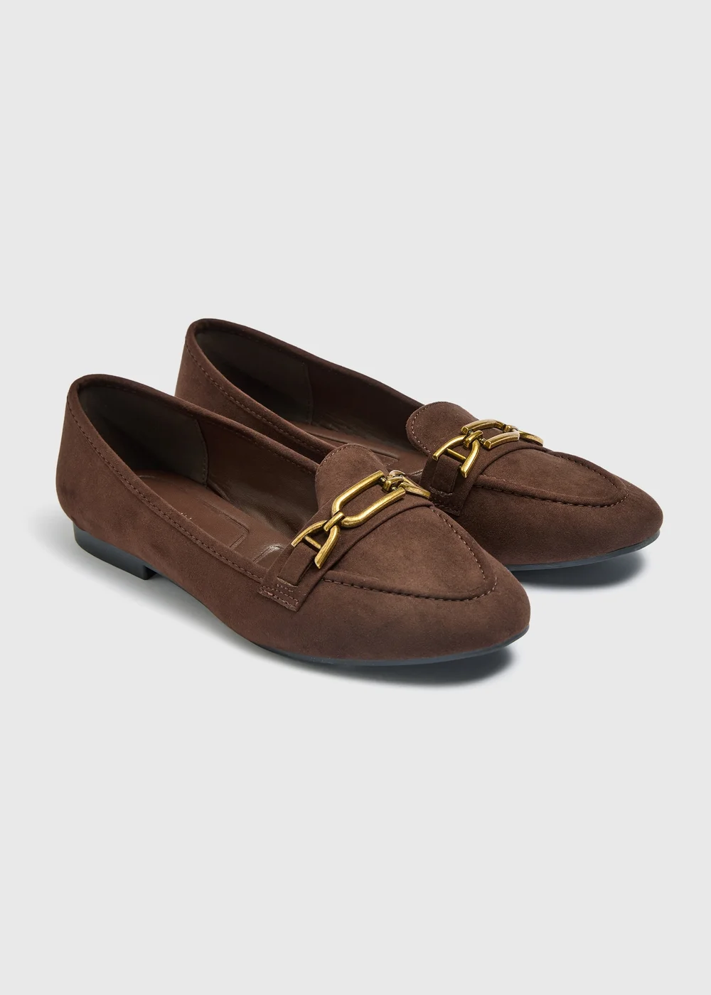 Chocolate Brown Detail Loafer - 4 Image 1