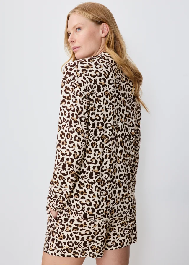 Leopard Print Long Sleeve Pyjama Set