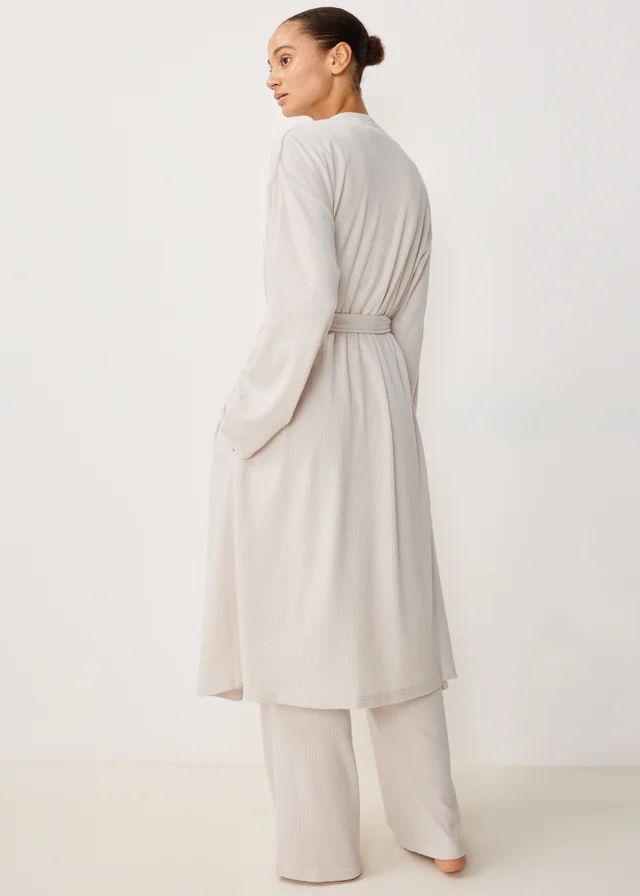 Beige 3 Piece Soft Knit Lounge Set