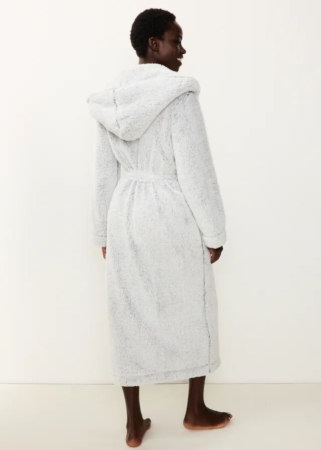 Grey Hooded Dressing Gown