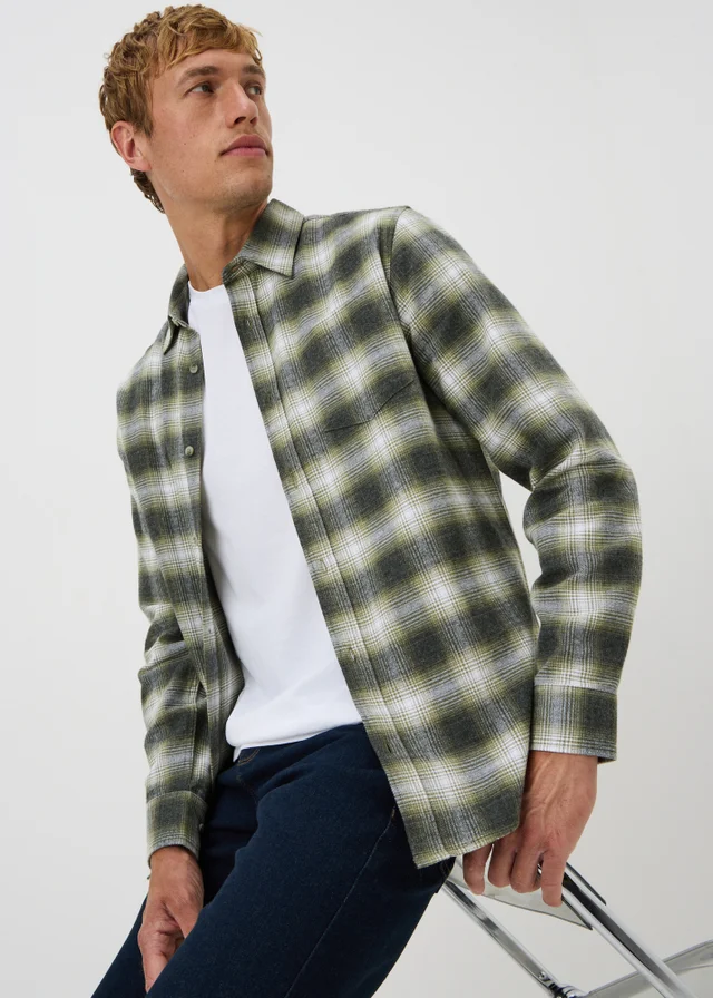 Khaki Check Flannel Shirt