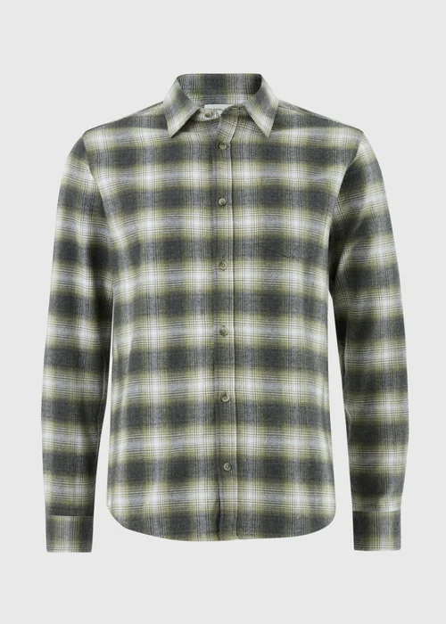 Khaki Check Flannel Shirt - S Image 4