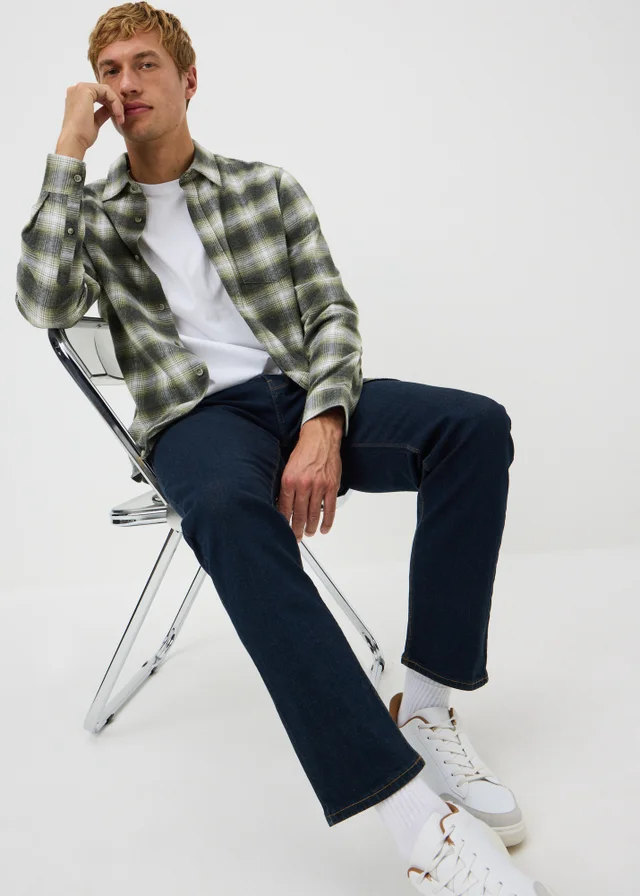 Khaki Check Flannel Shirt