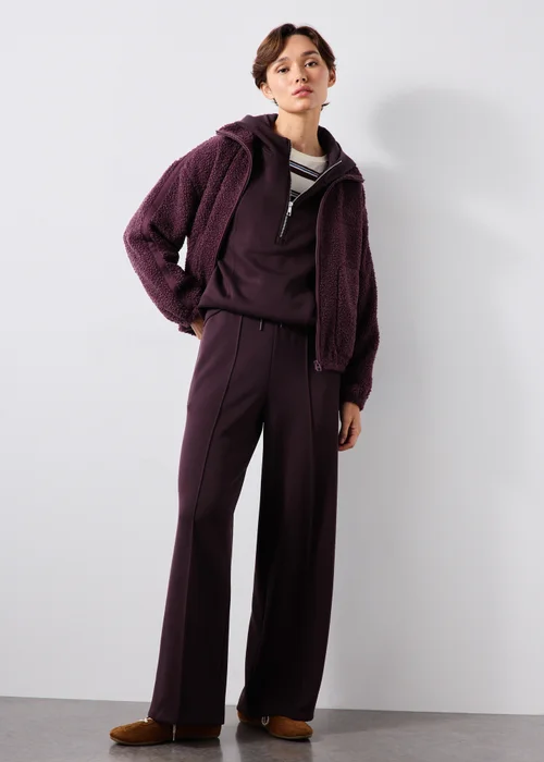 Burgundy Half Zip Hoodie - XS Image 2
