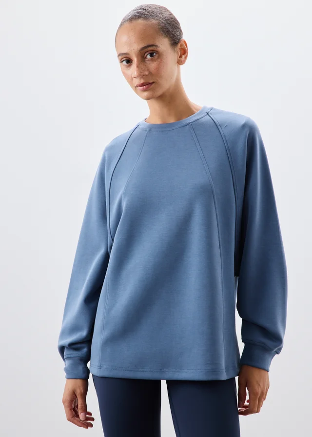Blue Batwing Sleeve Jumper