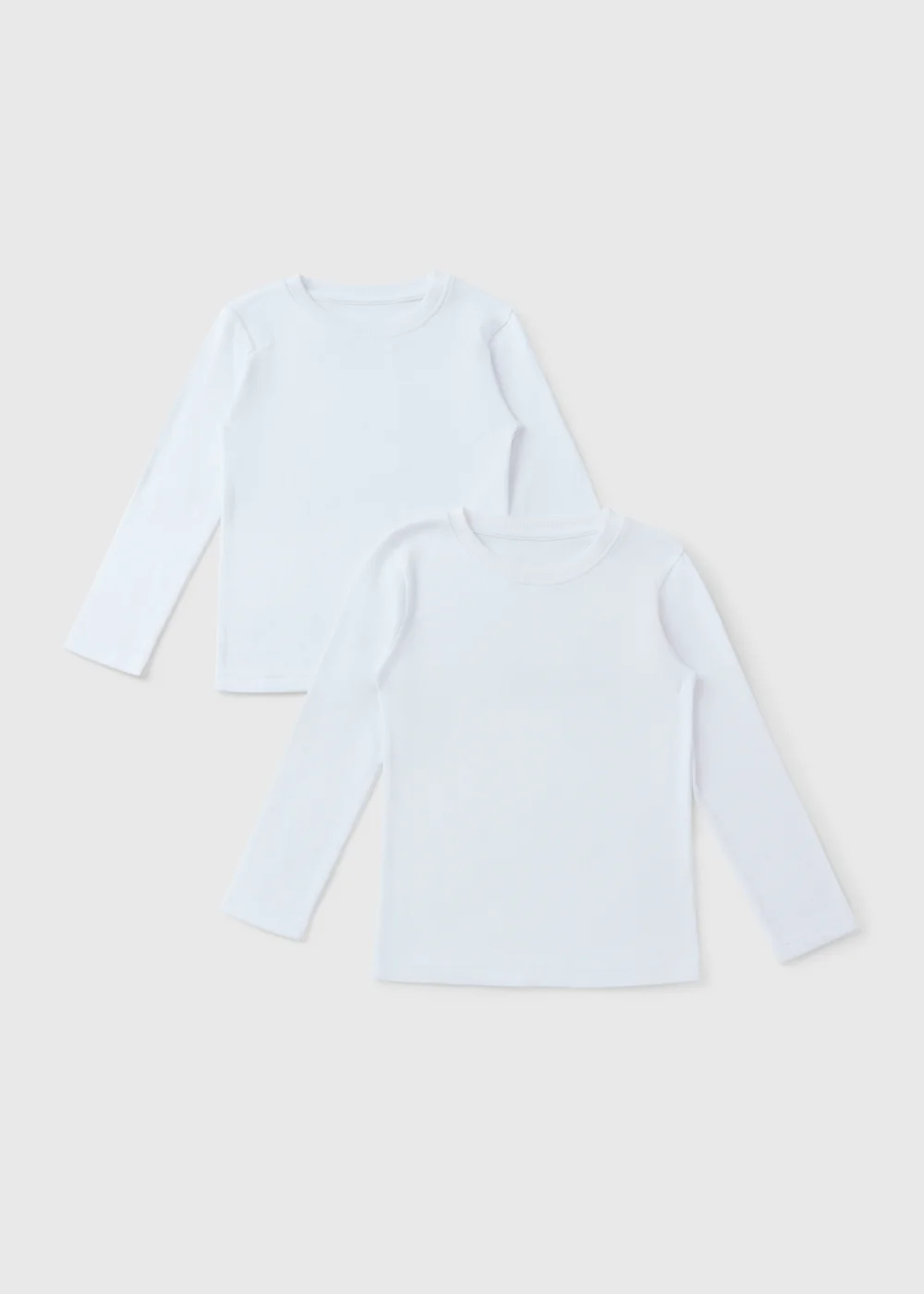 2 Pack Boys White Long Sleeve Thermal Base Layer Top (2-13yrs) - 2-3 Yrs Image 1