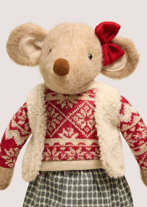 Red Christmas Standing Female Mouse Image 2