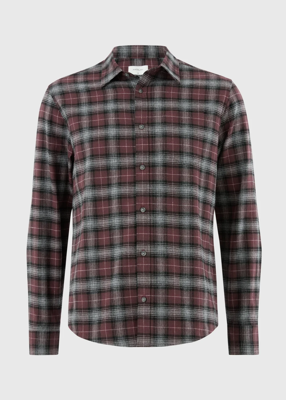 Burgundy Check Flannel Shirt - S Image 4
