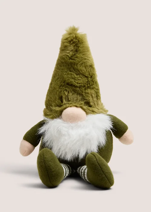 Small Green Striped Gnome Image 1