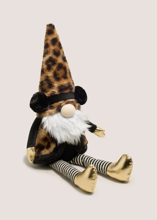Leopard Print Sitting Gnome