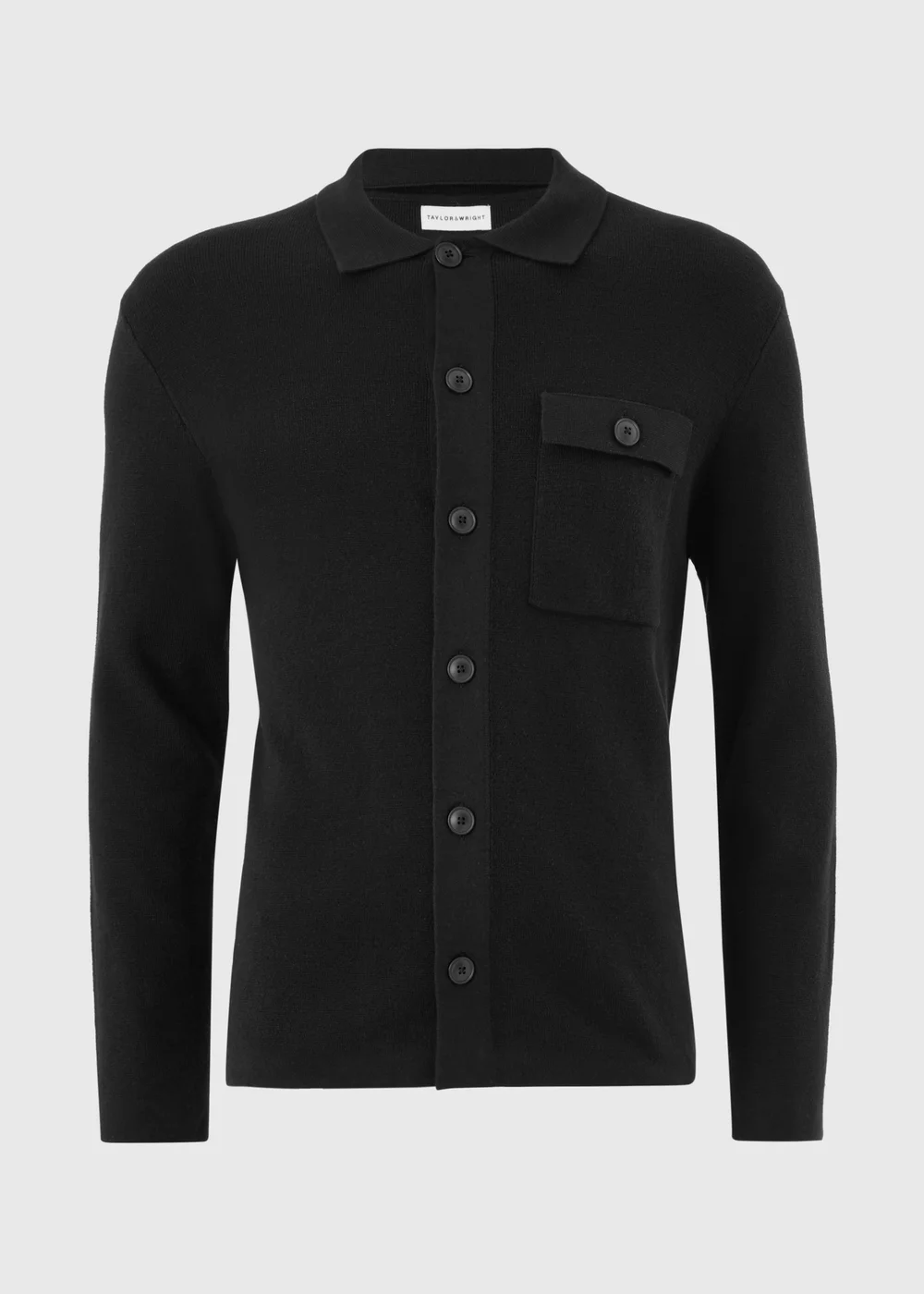 Black Smart Button Through Cardigan - S Image 5