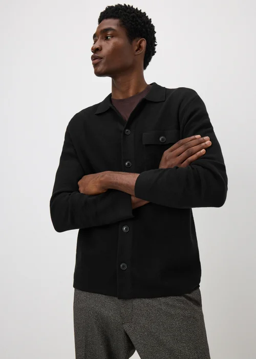 Black Smart Button Through Cardigan - S Image 1