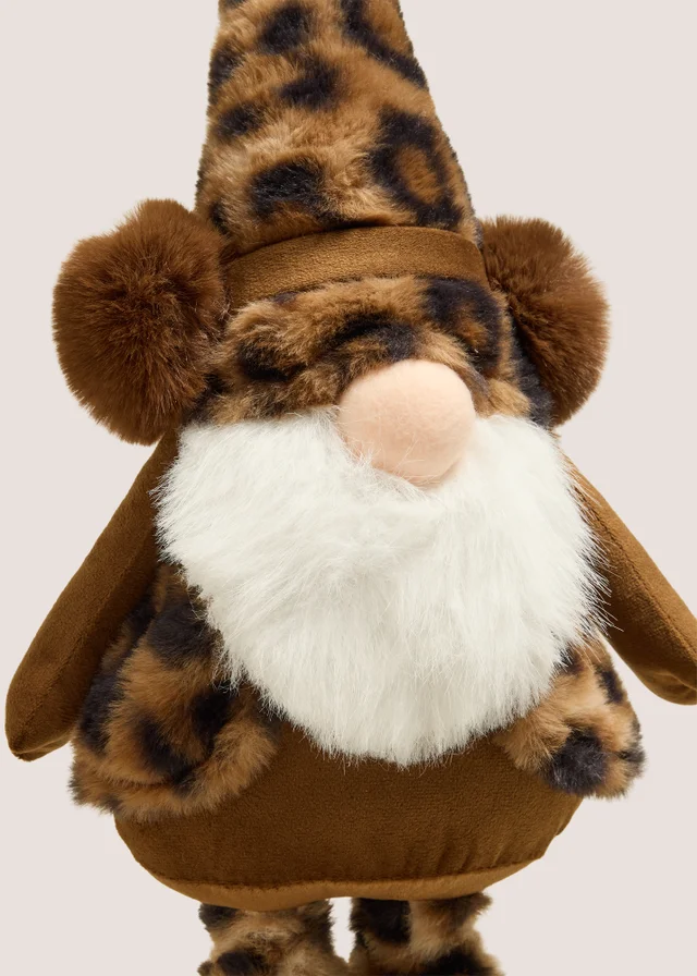 Leopard Print Standing Gnome