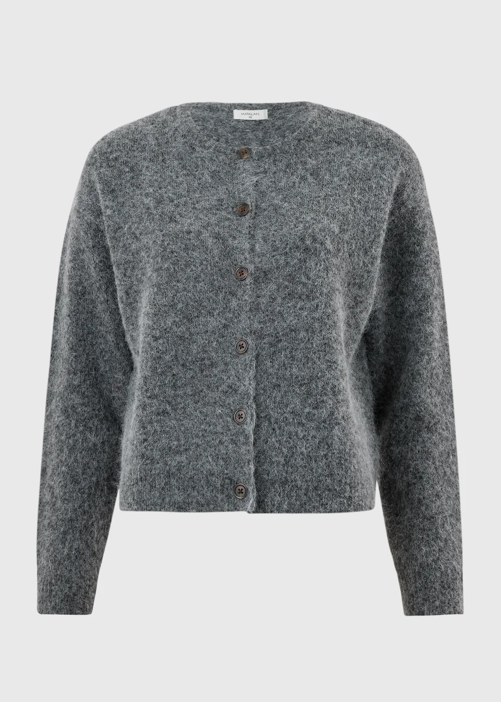 Charcoal Fluffy Button Up Cardigan - 8 Image 1