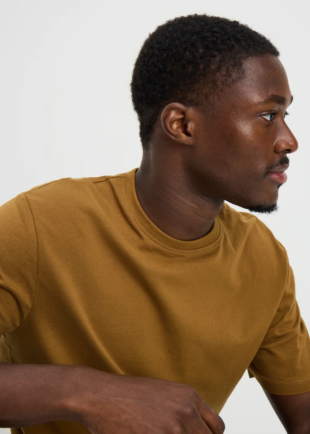 Mustard Essential Crew Neck T-Shirt - XS Image 3