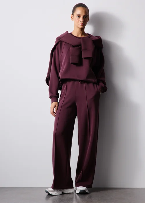 Souluxe Burgundy Sandwash Batwing Sweatshirt - XS Image 4