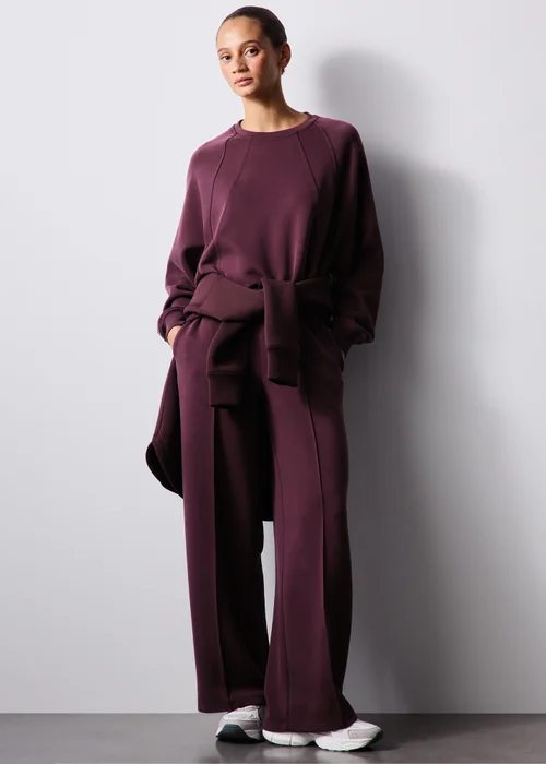 Souluxe Burgundy Sandwash Batwing Sweatshirt - L Image 4