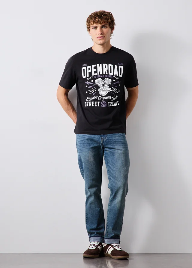 Black Open Road T-Shirt