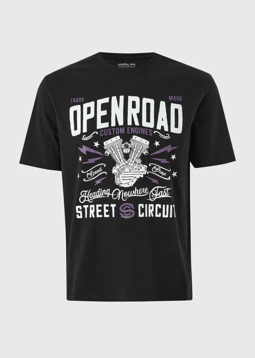 Black Open Road T-Shirt - S Image 4