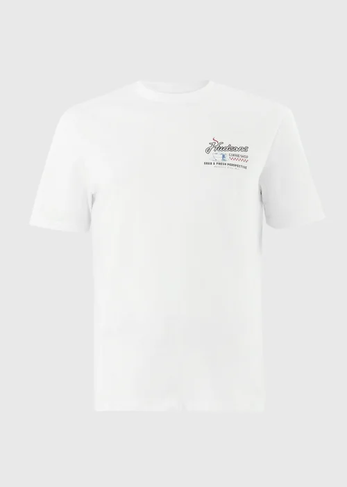 White Coffee Shop Printed T-Shirt - S Image 4