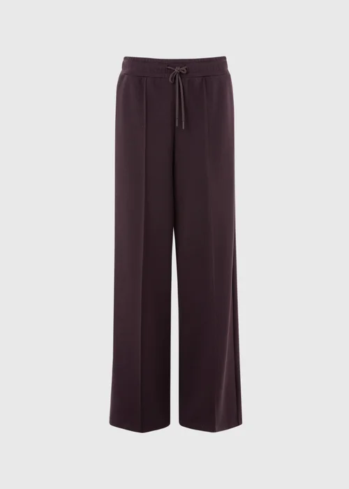 Souluxe Burgundy Wide Leg Jogging Bottoms - M Image 3