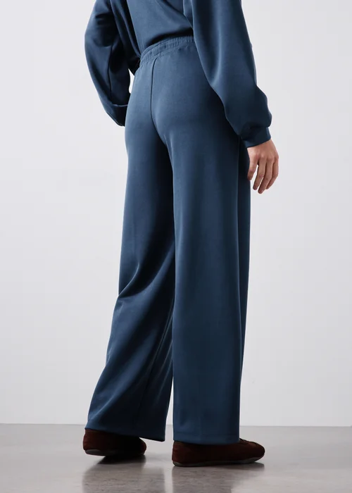 Souluxe Navy Wide Leg Jogging Bottoms - XS Image 5