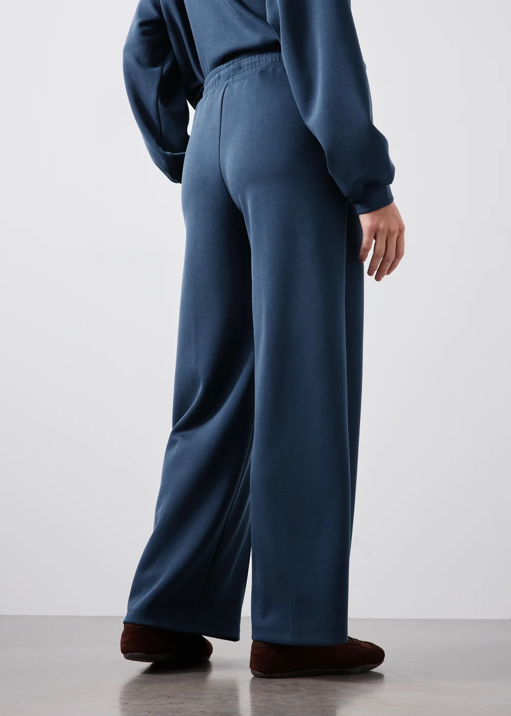 Souluxe Navy Wide Leg Jogging Bottoms - XS Image 2