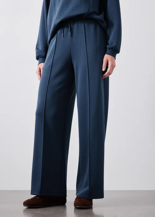 Souluxe Navy Wide Leg Jogging Bottoms - XS Image 1