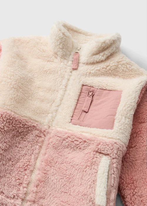 Girls Pink Colourblock Fleece (1-8yrs) - 1-1.5 Yrs Image 2