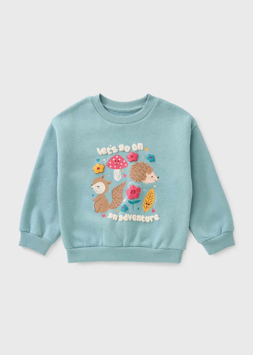 Girls Blue Woodland Sweatshirt (1-8yrs) - 1-1.5 Yrs Image 1