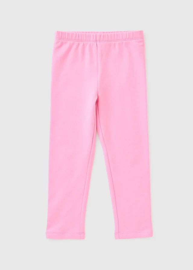 Girls Brushed Pink Leggings (1-8yrs)