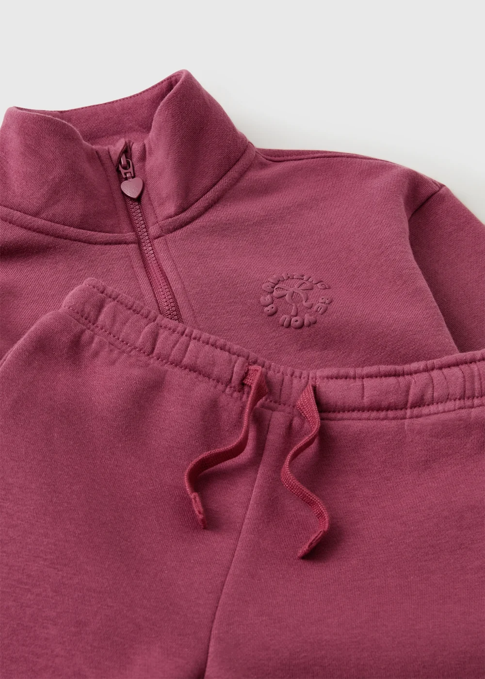 Girls Burgundy Top & Jogging Bottoms Set (1-8yrs) - 1-1.5 Yrs Image 2