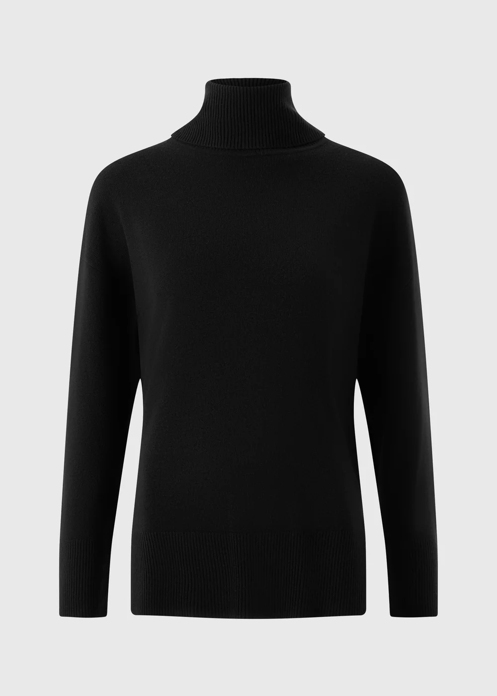 Black Roll Neck Knit Jumper - XS Image 1