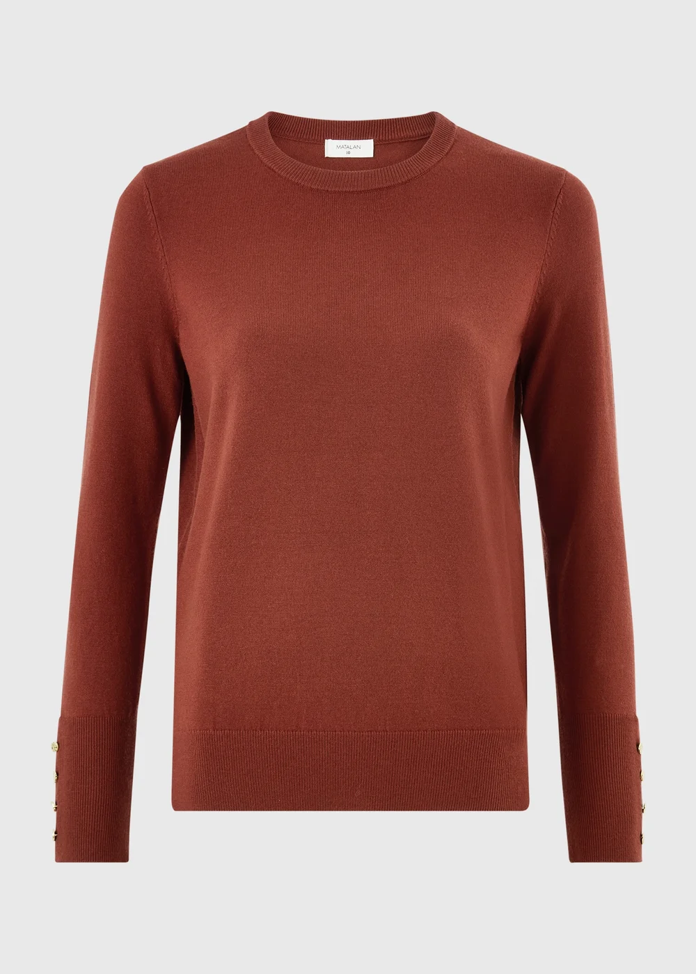 Burnt Orange Crew Neck Jumper - 8 Image 1