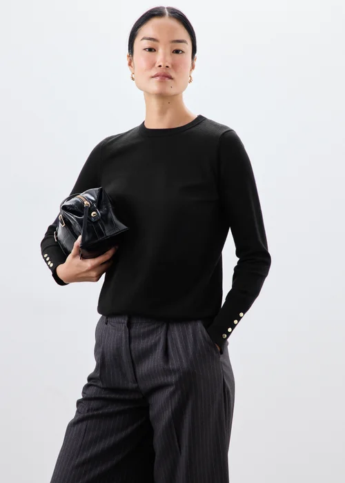 Black Crew Neck Jumper - 16 Image 1
