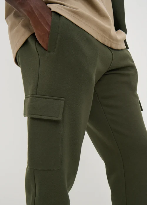 Khaki Slim Fit Cargo Jogging Bottoms - XS Image 3