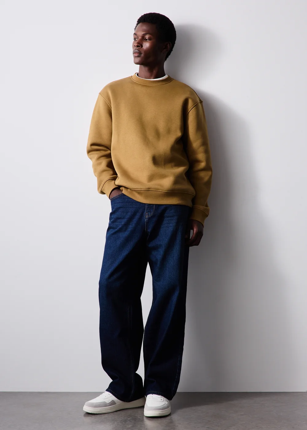 Mustard Crew Neck Jumper - S Image 2