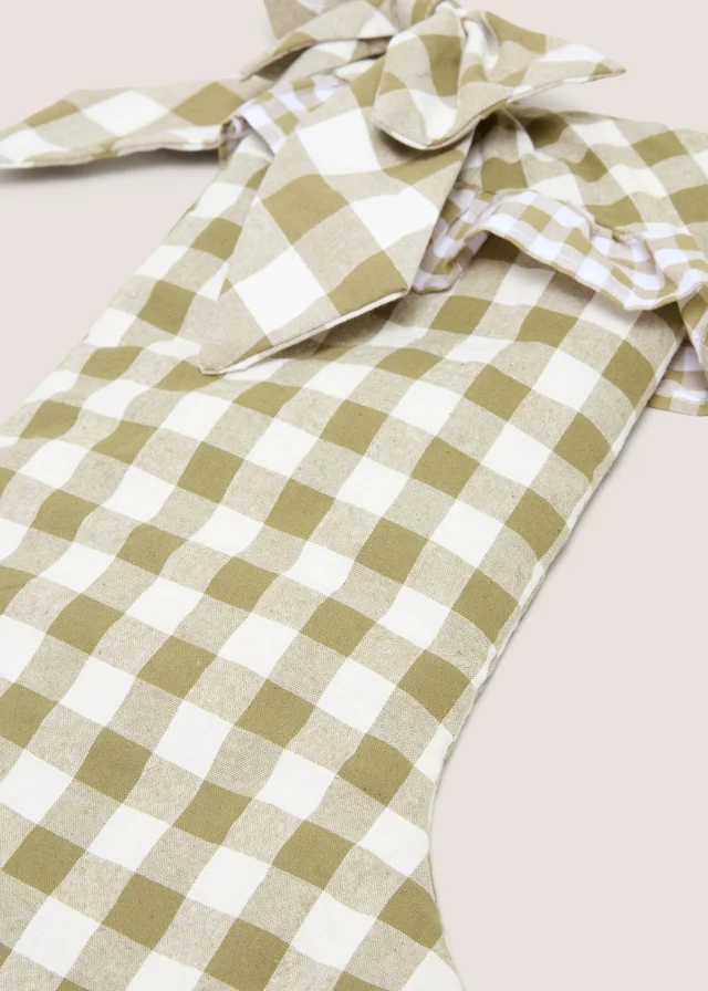 Gingham Green Stocking