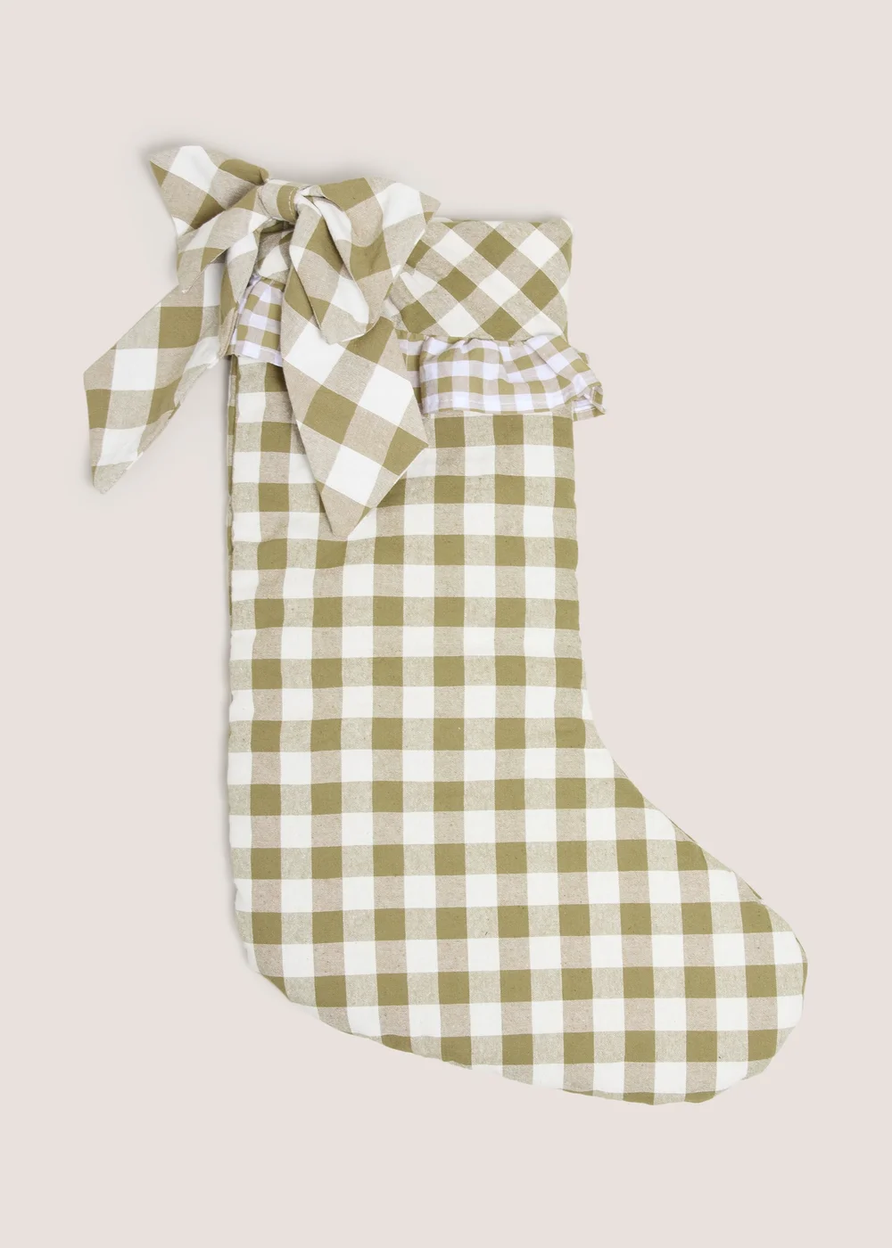 Gingham Green Stocking Image 1