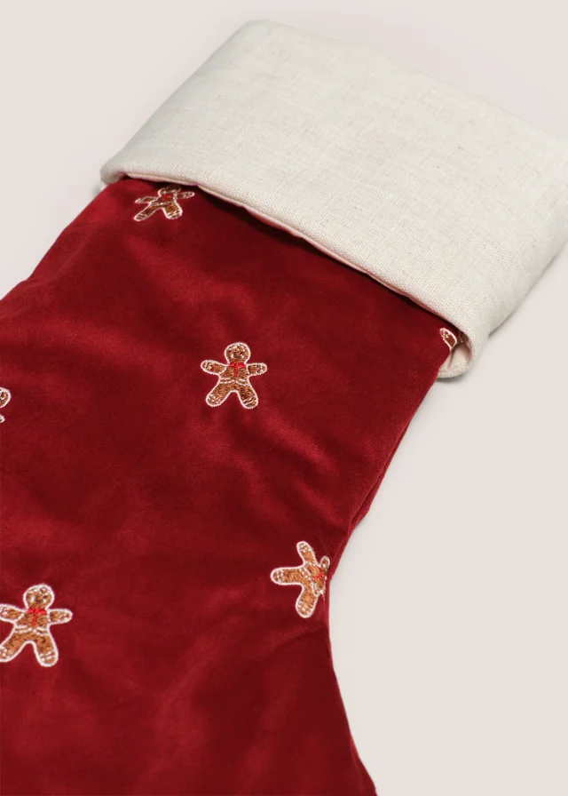 Red Gingerbread Stocking