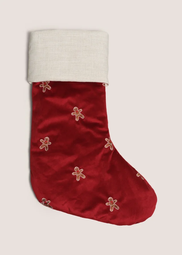 Red Gingerbread Stocking